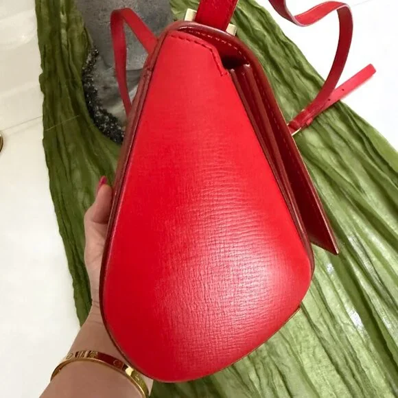 Givenchy Pandora Mini Crossbody Bag Red Leather Authentic - Picture 3 of 12